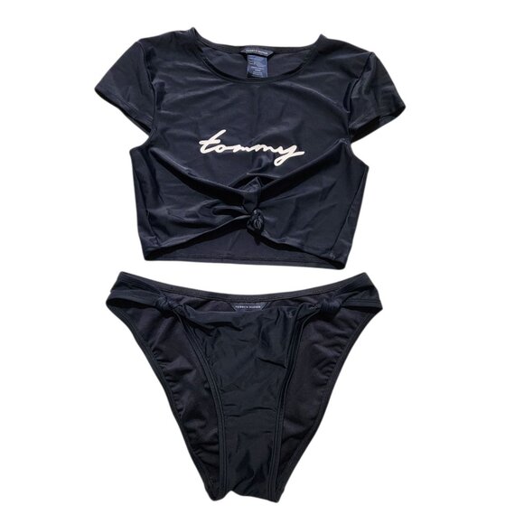 Tommy Hilfiger Women's Tank Top & bikini Bottom swimsuit Medium Navy - Picture 1 of 13